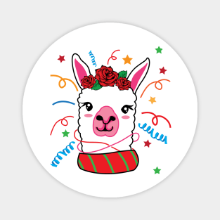 Llama Christmas Ornament Gift 2020 Magnet